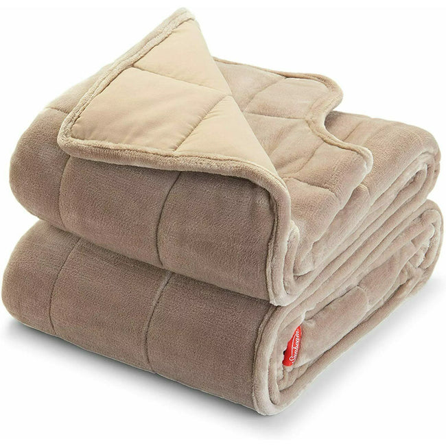 VelvetDreams Reversible Plush Weighted Blanket